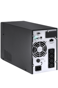 GT UPS S 11 Tower 1kVA/0,9kW — panel tylny — gniazda i złącza